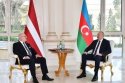 Состоялась встреча президентов Азербайджана и Латвии в узком составе